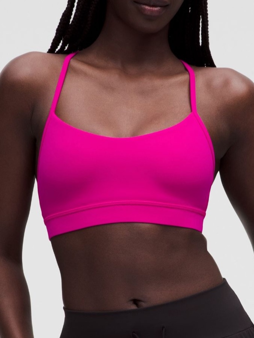 LULULEMON flow y bra in pink flare
